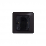 Розетка 1-м СП Glossa 16А IP44 с заземл. защ. шторки с крышкой в сборе алюм. SE GSL000348 GSL000348