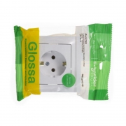 Розетка 1-м СП Glossa 16А IP20 с заземл. в сборе бел. SE GSL000142 GSL000142