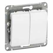 Выключатель 2-кл. СП Glossa 10А IP20 (сх. 5) 10AX механизм бел. SE GSL000151 GSL000151
