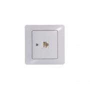 Розетка компьютерная 1-м СП Glossa RJ45 кат.5E механизм бел. SE GSL000181K GSL000181K