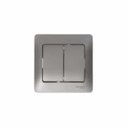 Выключатель 2-кл. СП Glossa 10А IP20 (сх. 5) 10AX механизм платина SE GSL001251 GSL001251
