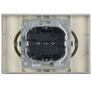 Розетка 2-м СП BRITE РСш12-3-БрА 16А в сборе с заземл. защ. шторки алюм. IEK BR-R24-16-K47-F BR-R24-16-K47-F