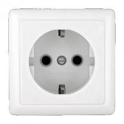 Розетка 1-м ОП Хит 16А IP20 250В с заземл. без защ. шторок бел. SE RA16-133-B RA16-133-B
