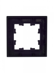 Рамка 1-м BRITE РУ-1-1-БрЧ металл черн. IEK BR-M12-M-K02 BR-M12-M-K02
