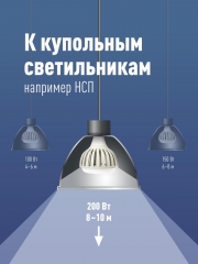 Лампа светодиодная KOSMOS premium HWLED 200Вт 6500К E40 220В Космос KHWLED200WE4065 KHWLED200WE4065