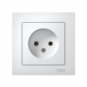 Розетка Atlas Design без заземл. 16А в сборе бел. SchE ATN000140 ATN000140