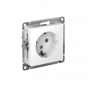 Розетка 1-м СП AtlasDesign 16А IP20 с заземл. механизм бел. SE ATN000143 ATN000143