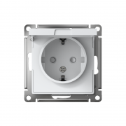 Механизм розетки 1-м СП AtlasDesign 16А IP20 с заземл. защ. шторки с крышкой бел. SchE ATN000146 ATN000146