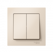 Выключатель 2-кл. СП AtlasDesign 10А IP20 (сх. 5) 10AX в сборе беж. SE ATN000252 ATN000252