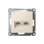 Розетка компьютерная 2-м AtlasDesign RJ45 кат.5E механизм беж. SE ATN000285 ATN000285