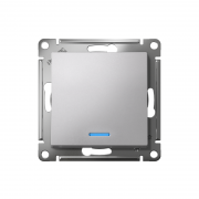 Механизм выключателя 1-кл. СП Atlas Design 10А IP20 (сх. 1а) 10AX с подсветкой алюм. SchE ATN000313 ATN000313