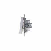 Механизм выключателя 1-кл. СП Atlas Design 10А IP20 (сх. 1а) 10AX с подсветкой алюм. SchE ATN000313 ATN000313