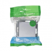 Механизм розетки 1-м СП AtlasDesign 16А IP20 с заземл. защ. шторки с крышкой алюм. SchE ATN000346 ATN000346