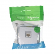 Механизм розетки компьютерной Atlas Design RJ45 алюм. SchE ATN000383 ATN000383