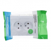 Розетка 2-м СП AtlasDesign 16А IP20 без заземл. в сборе жемчуж. SE ATN000420 ATN000420