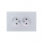 Розетка 2-м СП AtlasDesign 16А IP20 без заземл. в сборе жемчуж. SE ATN000420 ATN000420