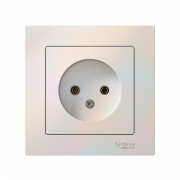 Розетка 1-м СП AtlasDesign 16А IP20 без заземл. в сборе жемчуж. SchE ATN000440 ATN000440
