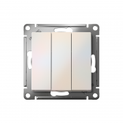 Выключатель 3-кл. СП AtlasDesign 10А IP20 (сх. 1+1+1) 10AX механизм жемчуж. SE ATN000431 ATN000431