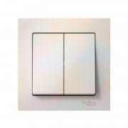 Выключатель 2-кл. СП AtlasDesign 10А IP20 (сх. 5) 10AX в сборе жемчуж. SE ATN000452 ATN000452