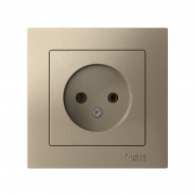 Розетка 1-м СП AtlasDesign 16А IP20 без заземл. в сборе шампань SchE ATN000540 ATN000540