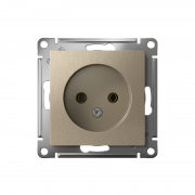 Механизм розетки 1-м СП Atlas Design без заземл. 16А шампань SchE ATN000541 ATN000541