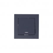 Выключатель 1-кл. СП AtlasDesign 10А IP20 (сх. 1а) 10AX с подсветкой механизм грифель SchE ATN000713 ATN000713