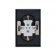 Розетка 2-м Atlas Design с заземл. 16А в сборе грифель SchE ATN000724 ATN000724