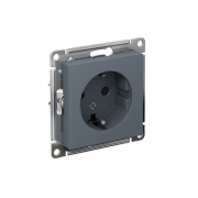 Механизм розетки 1-м СП Atlas Design с заземл. защ. шторки 16А грифель SchE ATN000745 ATN000745