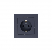 Механизм розетки 1-м СП Atlas Design с заземл. защ. шторки 16А грифель SchE ATN000745 ATN000745