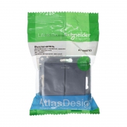 Механизм выключателя 2-кл. СП Atlas Design 10А IP20 (сх. 5а) 10AX с подсветкой грифель SchE ATN000753 ATN000753