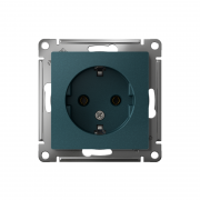 Механизм розетки 1-м СП Atlas Design с заземл. 16А изумруд SchE ATN000843 ATN000843