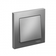 Выключатель 1-кл. СП AtlasDesign 10А IP20 (сх. 1) 10AX в сборе сталь SchE ATN000912 ATN000912