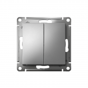 Механизм выключателя 2-кл. СП AtlasDesign 10А IP20 (сх. 5) 10AX сталь SchE ATN000951 ATN000951