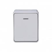 Выключатель 1-кл. ОП AtlasDesign Profi54 IP54 10AX с подсветкой бел. SE ATN540113 ATN540113