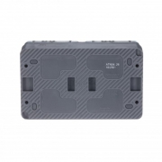 Розетка 2-м ОП AtlasDesign Profi54 16А IP54 250В с заземл. защ. шторки антрацит SE ATN544026 ATN544026