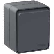 Переключатель проходной 1-кл. ОП AtlasDesign Profi54 IP54 10AX антрацит SE ATN544061 ATN544061