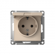 Розетка AtlasDesign 16А IP20 с заземл. защ. шторки с крышкой механизм песочн. SE ATN001246 ATN001246