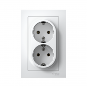 Розетка двойная AtlasDesign с заземл. 16А в сборе лотос SE ATN001324 ATN001324