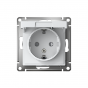 Розетка AtlasDesign 16А IP20 с заземл. защ. шторки с крышкой механизм лотос SE ATN001346 ATN001346
