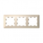 Рамка 3-м AtlasDesign Air беж./дым. бел. SE ATN220203 ATN220203