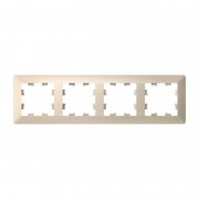 Рамка 4-м AtlasDesign Air беж./дым. бел. SE ATN220204 ATN220204