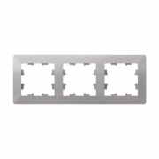 Рамка 3-м AtlasDesign Air алюм./дым. черн. SE ATN220303 ATN220303