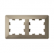 Рамка 2-м AtlasDesign Air шампань/дым. черн. SE ATN220502 ATN220502