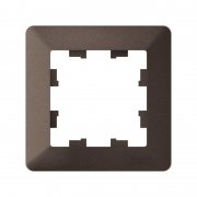 Рамка 1-м AtlasDesign Air мокко/дым. черн. SE ATN220601 ATN220601