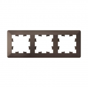 Рамка 3-м AtlasDesign Air мокко/дым. черн. SE ATN220603 ATN220603