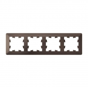 Рамка 4-м AtlasDesign Air мокко/дым. черн. SE ATN220604 ATN220604