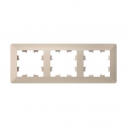 Рамка 3-м AtlasDesign Air песочн./дым. бел. SE ATN221203 ATN221203