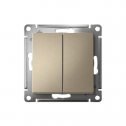 Выключатель 2-кл. AtlasDesign (сх. 5) 10AX быстрозажим. клем. механизм шампань SE ATN000551S ATN000551S