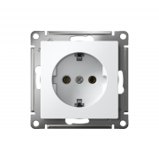 Розетка AtlasDesign 16А с заземл. быстрозажим. клем. механизм бел. SE ATN000143S ATN000143S