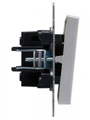 Выключатель проходной 1-кл. СП BRITE ВС10-1-6-БрА 10А алюм. IEK BR-V12-0-10-K47 BR-V12-0-10-K47